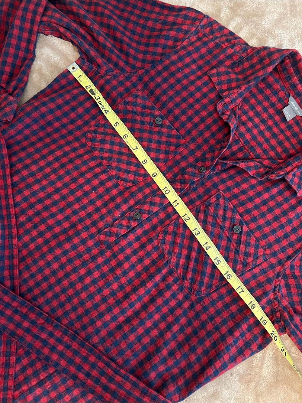 Eddie Bauer Women’s Fremont Flannel Wine Colored Shirt Dress in Sz. Medium - Picture 6 of 11